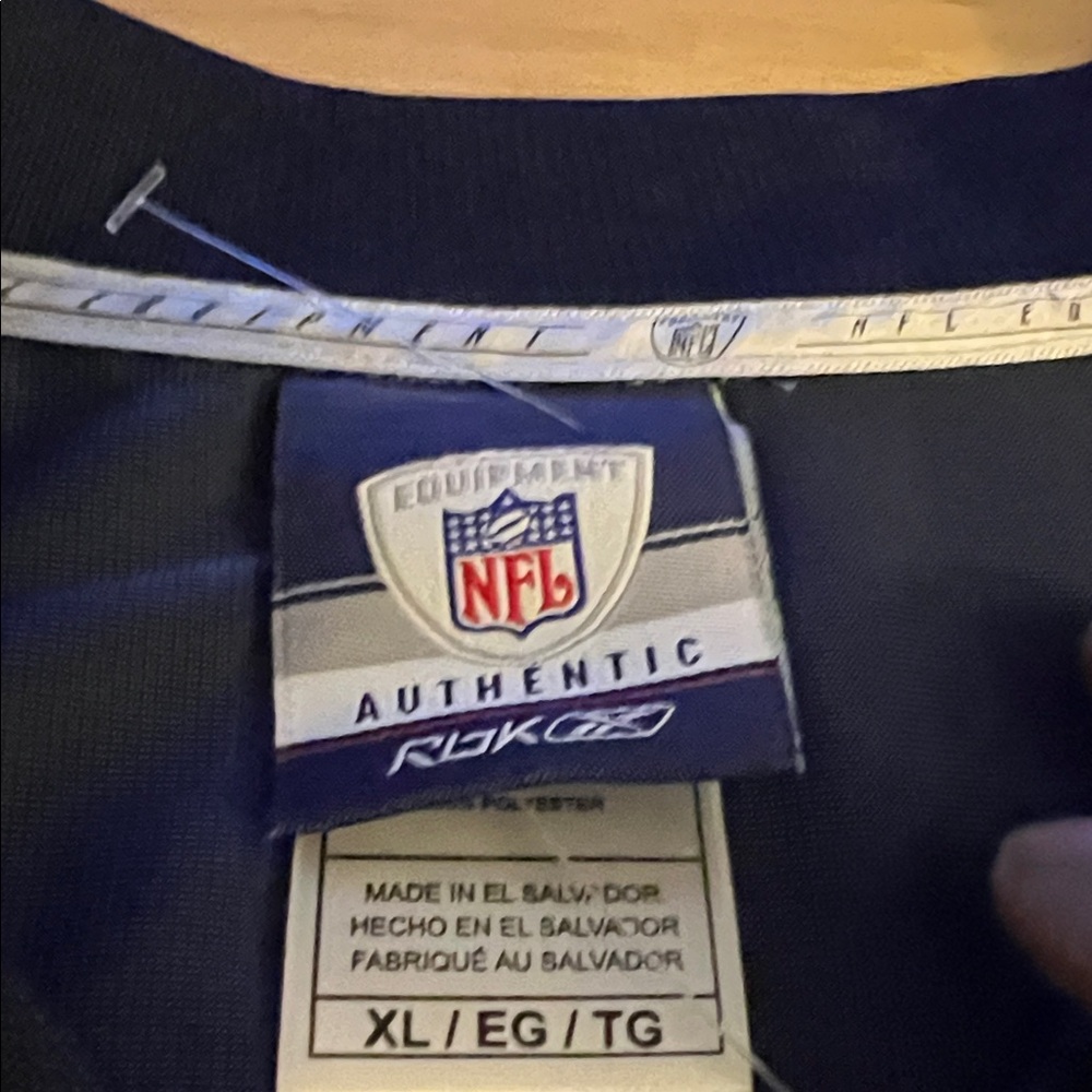 Reebok NFL Authentic Navy Blue Jersey sz XL